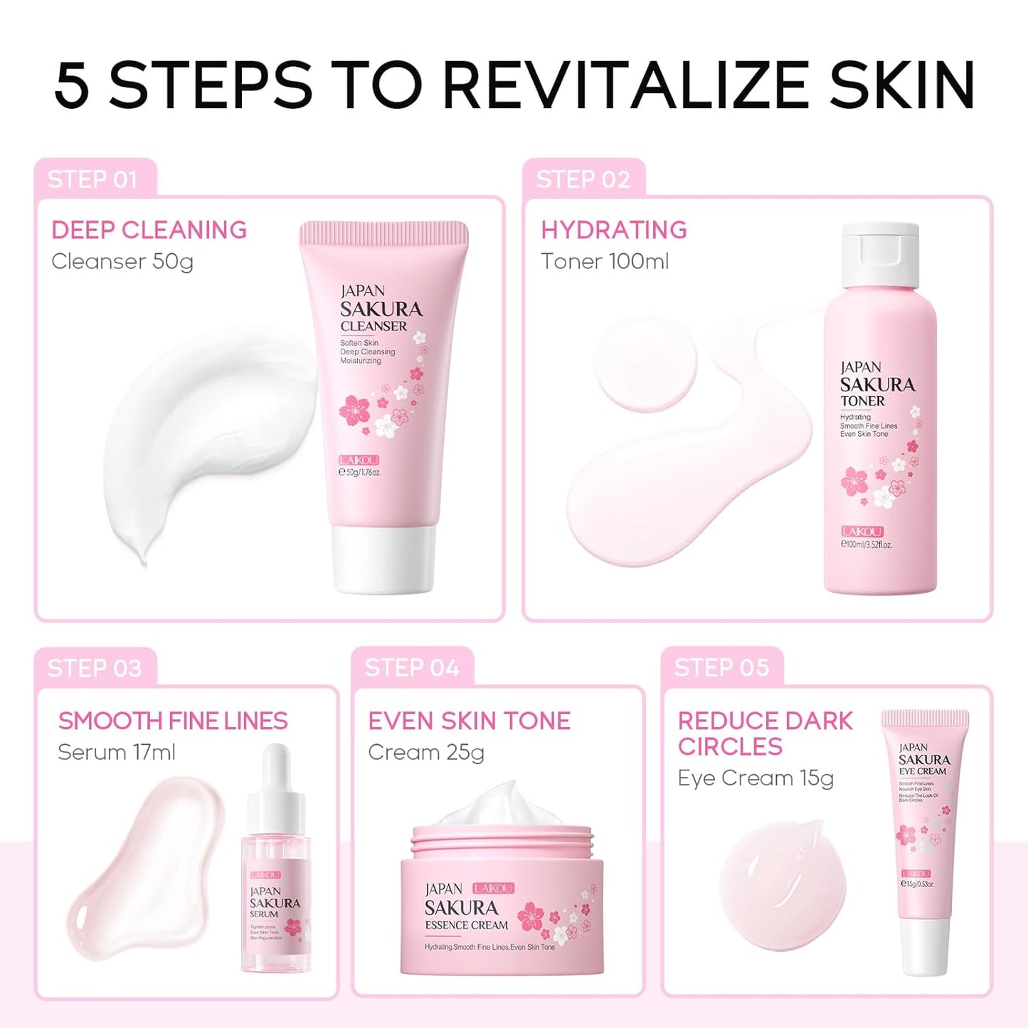 LAIKOU JAPAN SAKURA - Juego de regalo de belleza para mujer, kit de...