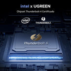 UGREEN Thunderbolt 4 Dock 13-en-1 Estación de acoplamiento de 40Gbps con pantalla única 8K y doble 4K@60Hz, carga de 90W para laptop, 2.5GbE, SD/TF 4.0. Revodok Max 213 para MacBook Surface Pro y más