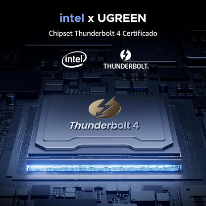 UGREEN Thunderbolt 4 Dock 13-en-1 Estación de acoplamiento de 40Gbps con pantalla única 8K y doble 4K@60Hz, carga de 90W para laptop, 2.5GbE, SD/TF 4.0. Revodok Max 213 para MacBook Surface Pro y más