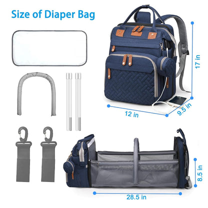 Jeryswet - Mochila para pañales con cambiador, impermeable, de gran...