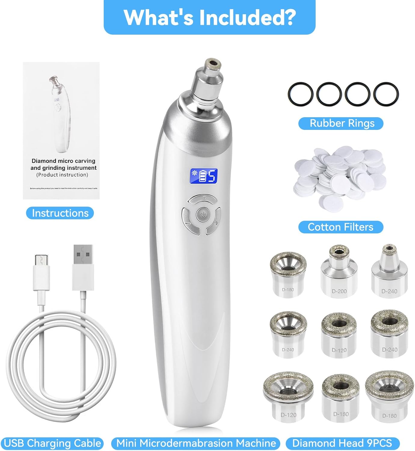 Máquina facial mejorada de micro dermoabrasión de diamante, herrami...