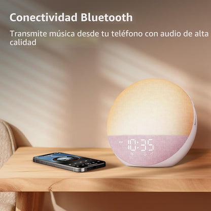 Odokee Reloj despertador Sunrise Máquina de ruido blanco: luz natur...