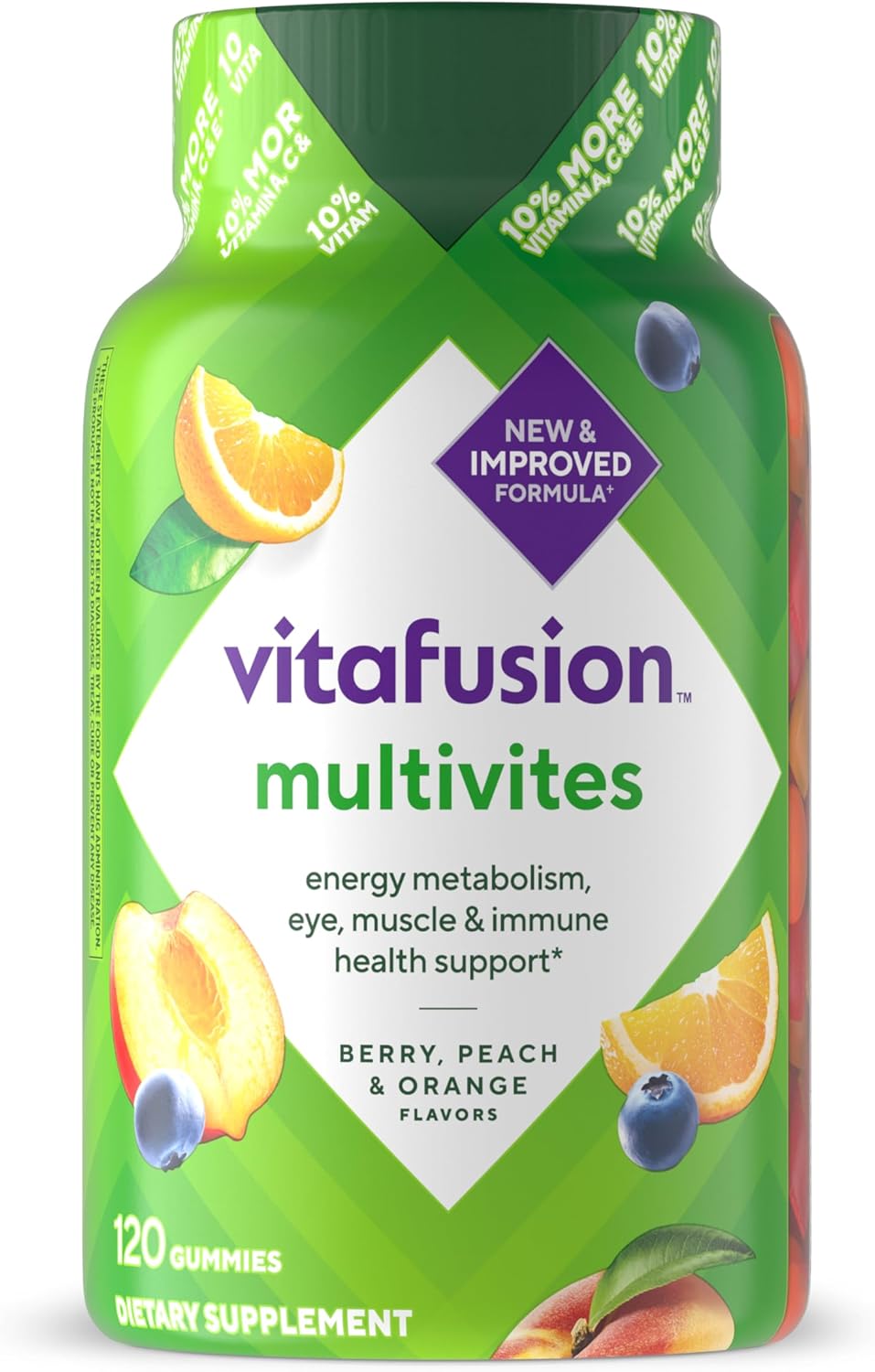 Vitafusion Gomitas de vitaminas para adultos, 120 unidades