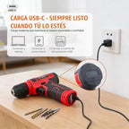 Hi-Spec Juego de taladro inalámbrico de 8 V y kit de herramientas d...