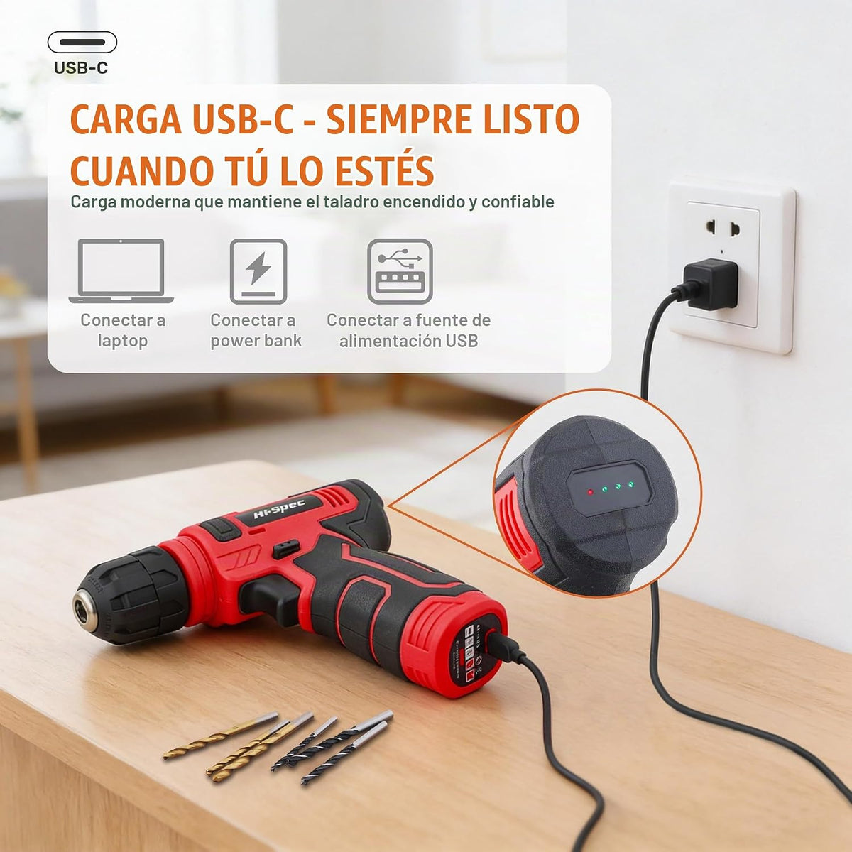 Hi-Spec Juego de taladro inalámbrico de 8 V y kit de herramientas d...