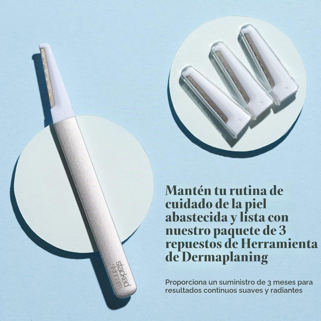 Kit de reemplazo 3 hojas de afeitar para dermaplaning | Tres cuchil...