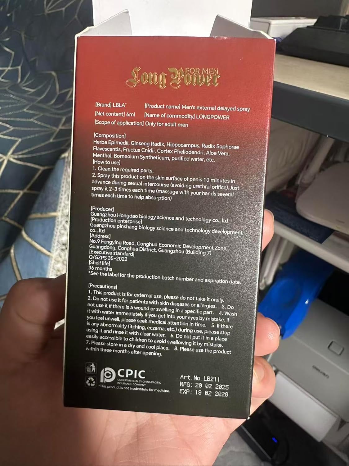 Espray lubricante íntimo para hombre, fórmula de cuidado personal,...