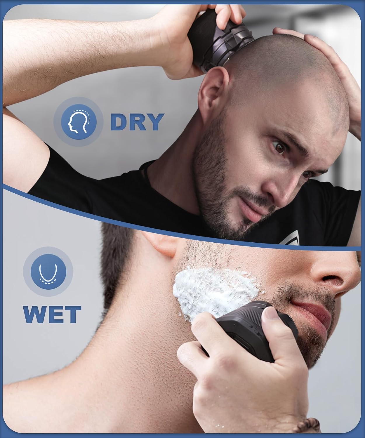 Afeitadoras de cabeza para hombres calvos, maquinilla de afeitar ma...
