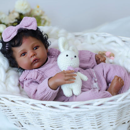 WOOROY Muñecas Realistas Reborn Baby Dolls Niña Negra \u2013 Muñeca...
