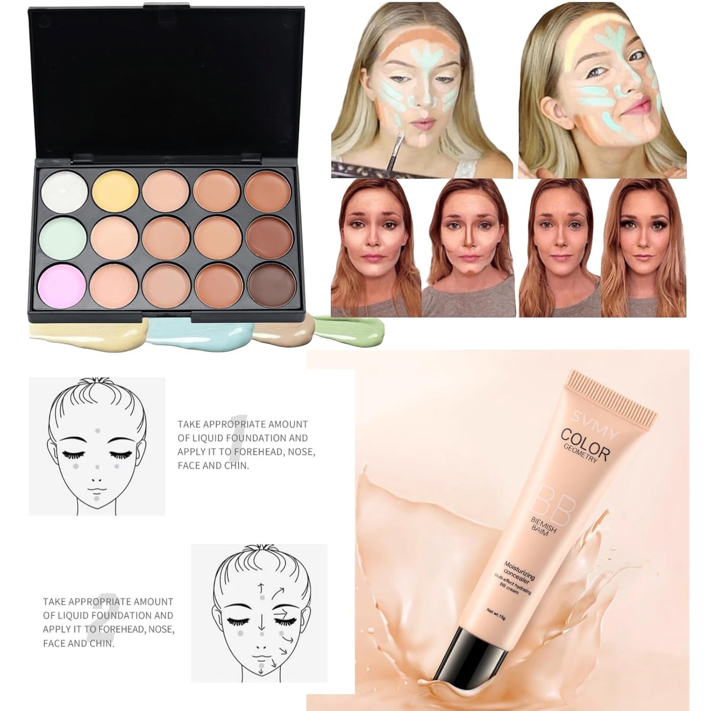 Kit de maquillaje para adolescentes, conjunto para mujeres, kits de maquillaje para festivales, juegos de maquillaje, regalo para adolescentes, niñas, regalo de viaje, juego de maquillaje de sombra de