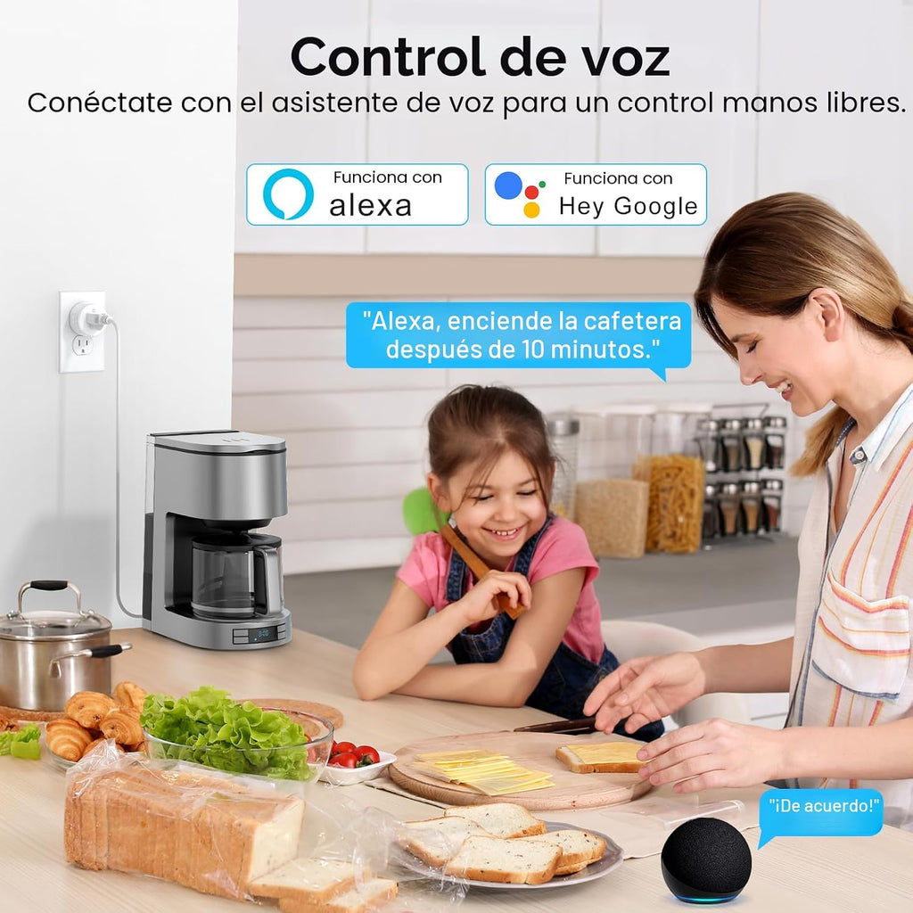 EIGHTREE Enchufe inteligente, toma WiFi para el hogar inteligente c...