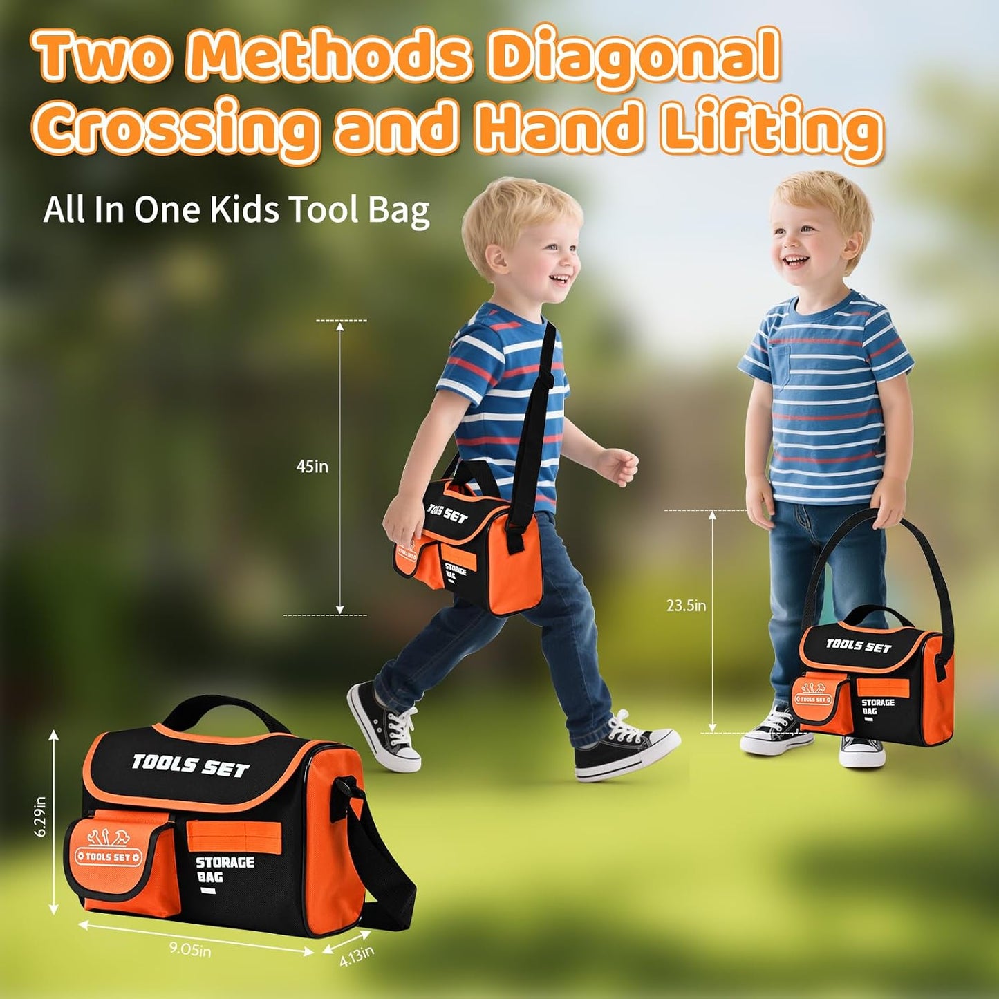 Juegos de herramientas para niños con bolsa portátil, juego de herr...