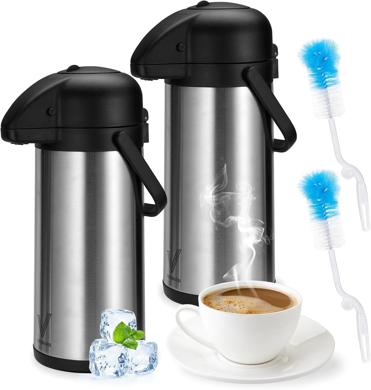 Dispensador de Café Airpot con Bomba - 2 Piezas Jarras de Café de A...