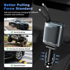 Cargador de coche retráctil, cargador de coche de 84 W USB C 4 en 1, accesorios de automóvil, adaptador de cargador de coche de carga rápida para iPhone 17 16 15 14 13 12 Pro Max, Samsung, Pixel |