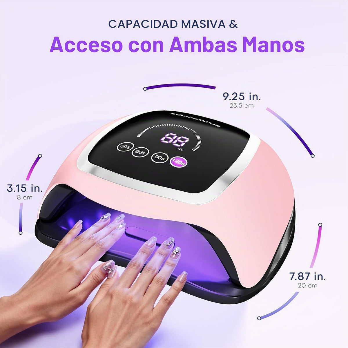 Gugusure Lámpara de uñas LED UV, secador de uñas mejorado de 180W p...