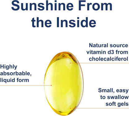 Carlson - Vitamina D3, 2000 UI (50 mcg), salud ósea e inmunológica,...