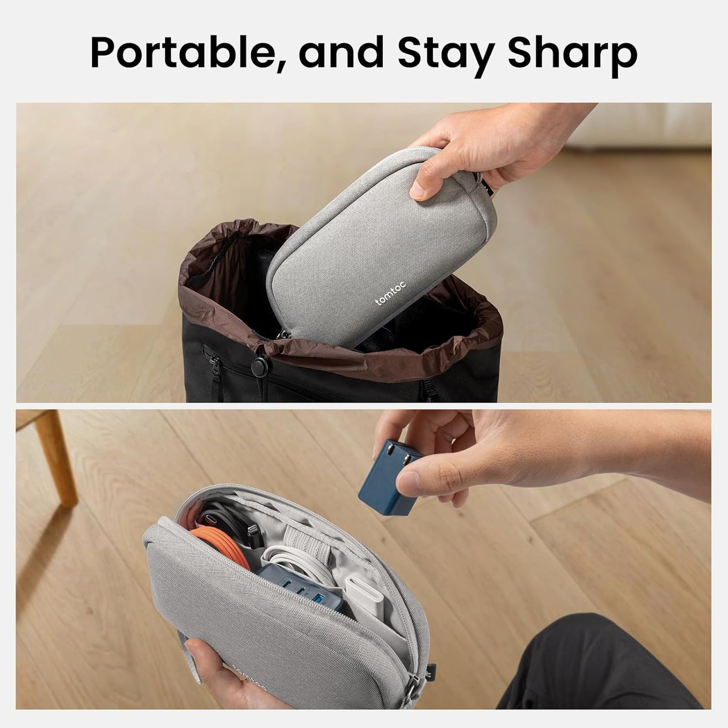 tomtoc Estuche organizador de accesorios de viaje para electrónicos...