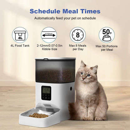 Comedero automático para gatos, dispensador de comida para gatos de...