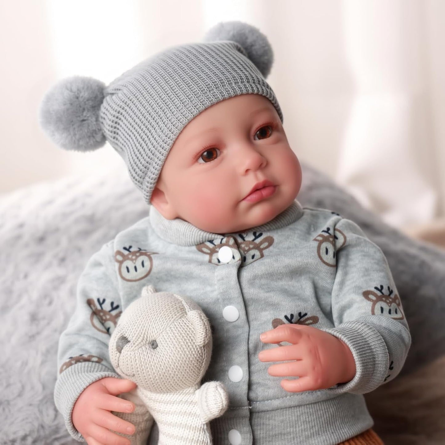 BABESIDE Muñecas realistas de bebé Reborn para niños - 17 pulgadas,...