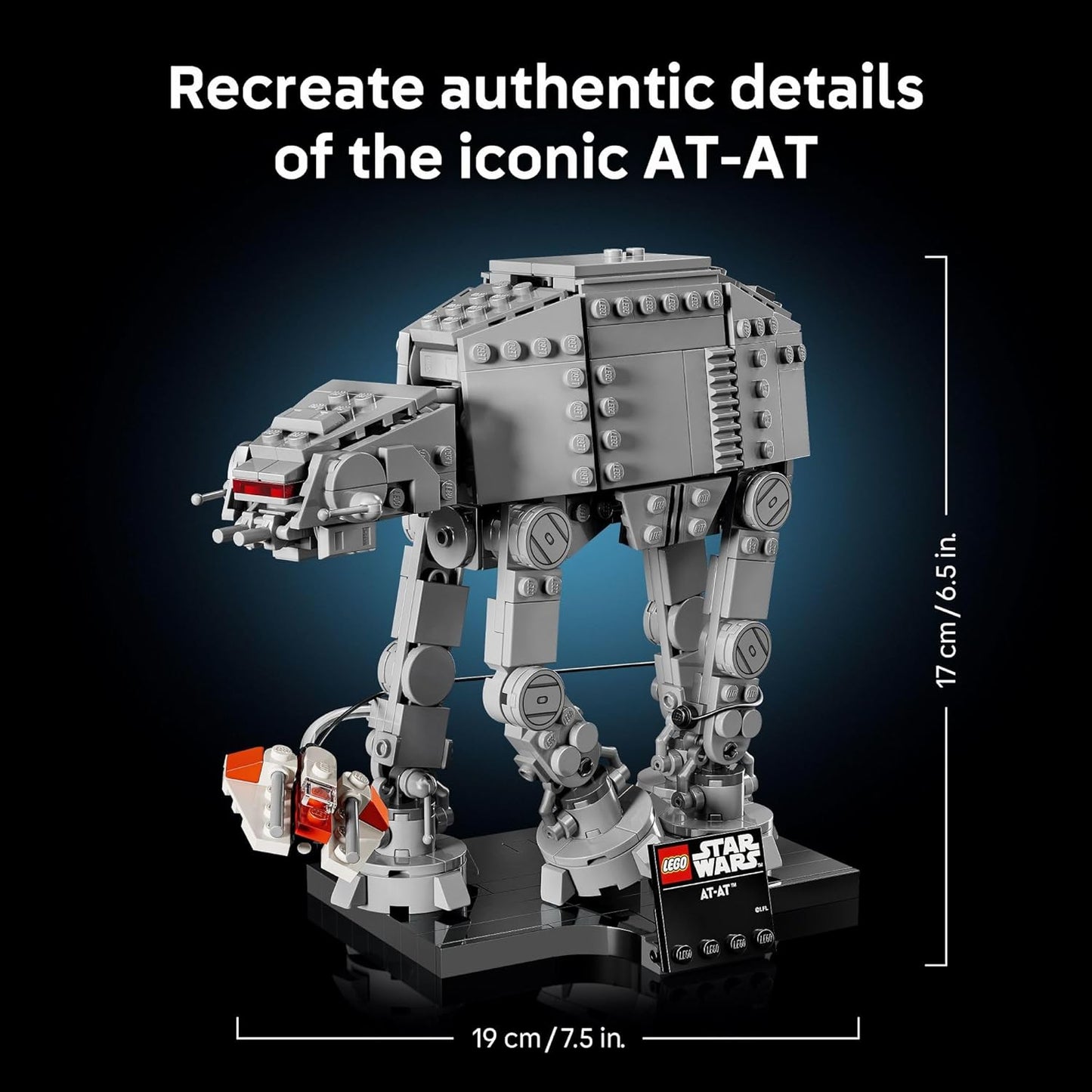 LEGO Star Wars at-at Walker - Juego de construcción para adultos, a partir de 18 años, coleccionable y decoración de habitación para oficina, dormitorio o estante de libros, actividad para hombres