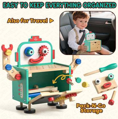 Lehoo Castle - Juego de herramientas para niños, robot Montessori d...