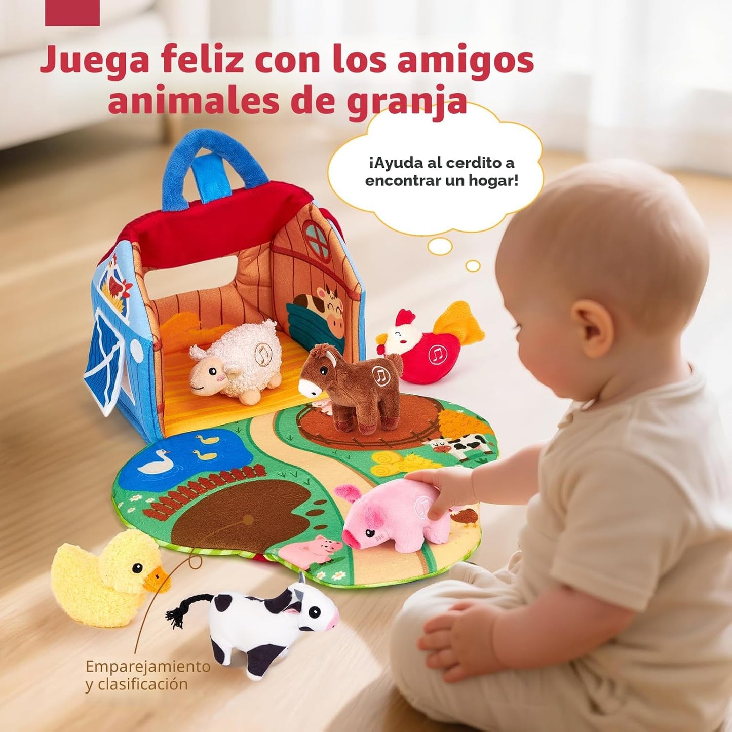 hahaland Juguetes para bebés de 6 a 12 meses \u2013 Granero sorpres...