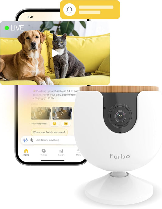 Furbo Mini cámara para mascotas [requiere suscripción] Cámara de de...