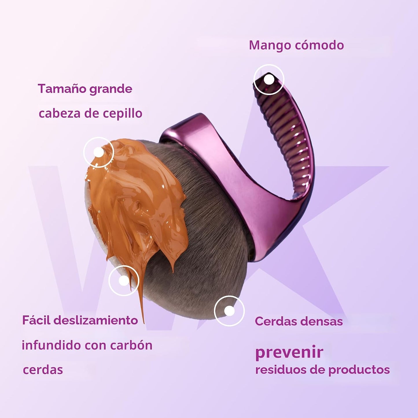 Westmore Beauty Cepillo Kabuki para mezclar y difuminar el cuerpo y...