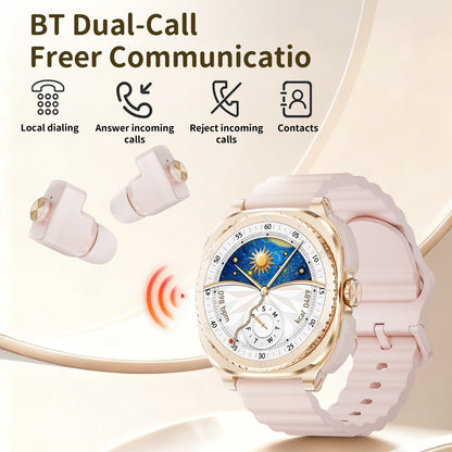 Reloj inteligente con auriculares para mujer, compatible con Androi...