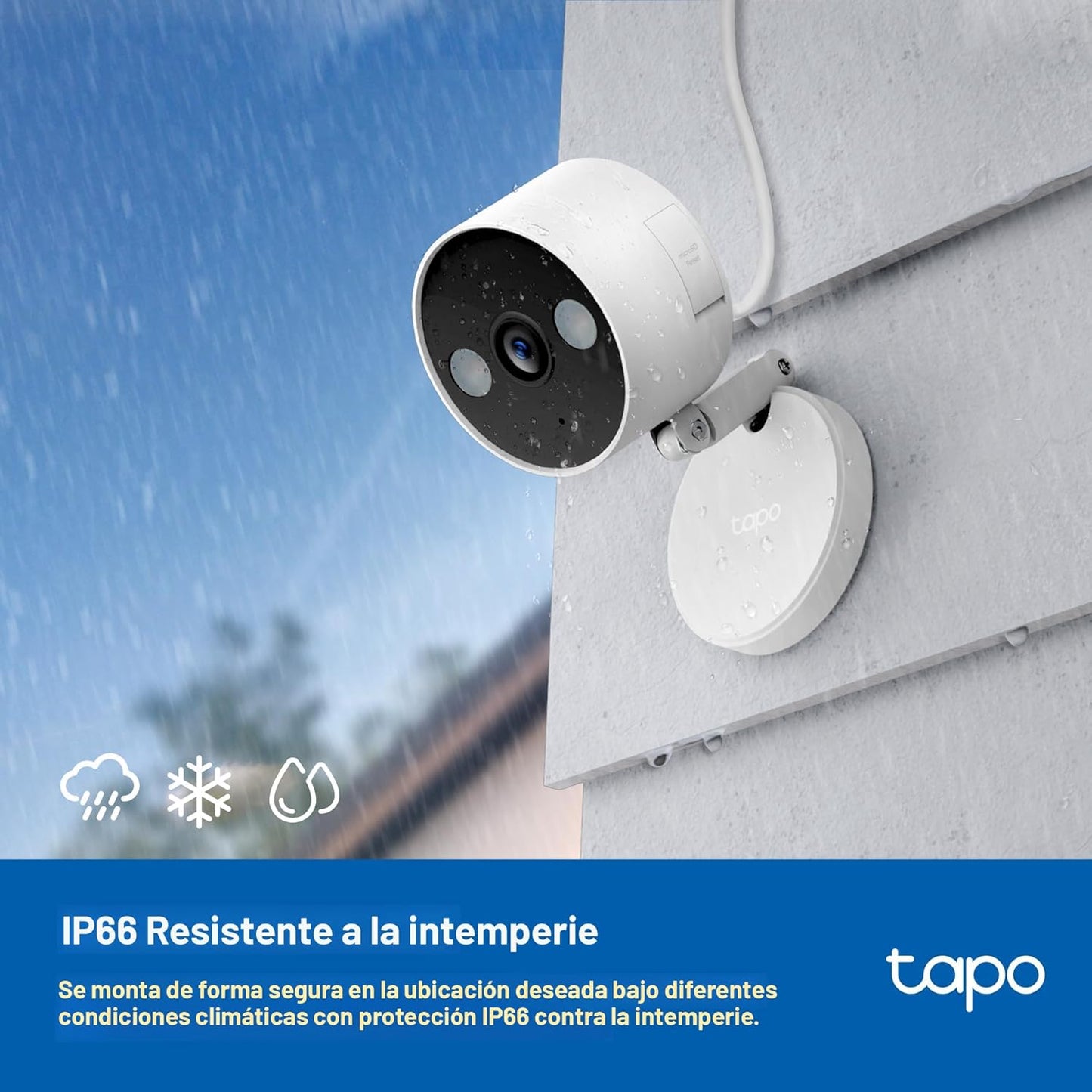 Cámara de seguridad Tapo 2K QHD para interiores\/exteriores, Elecci...