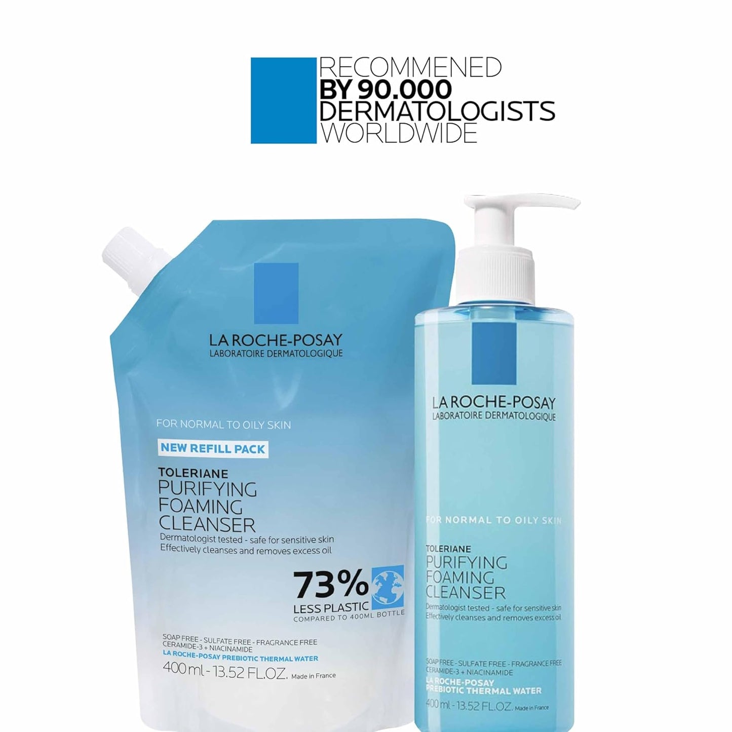 La Roche-Posay Toleriane Limpiador Facial Espumoso Purificante, Lim...