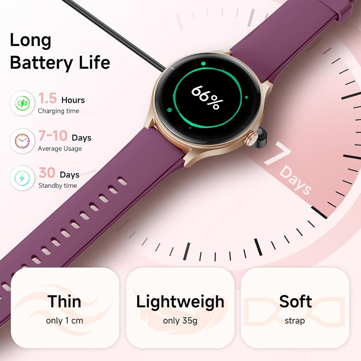 Woneligo Reloj inteligente para mujer, reloj AMOLED de fitness con...