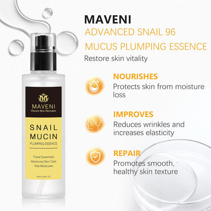 Suero relleno de mucina de caracol de alta concentración 3.4 fl oz 3.38 onzas líquidas, suero hidratante con caracol, reduce las arrugas y líneas finas, suaviza la piel facial
