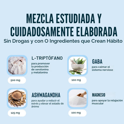 Ayuda para dormir Relaxium para adultos, melatonina 5 mg con glicin...