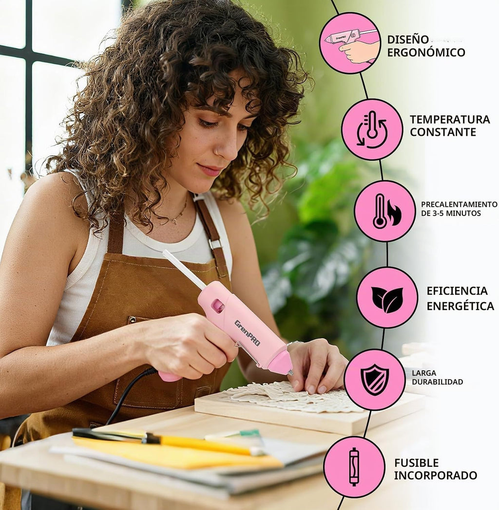 GRENPRO Juego de herramientas rosa, juego de taladro, 188 piezas de...