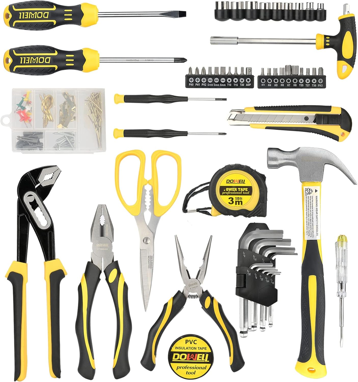 DOWELL Juego de herramientas Kit de herramientas 152 piezas para el...