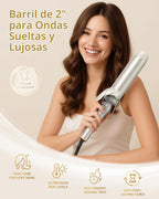 Rizador profesional de 2 pulgadas, varita rizadora de barril grande...