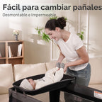 Pamo Babe Pack and Play 4 en 1 - Corral para bebés con moisés y cam...
