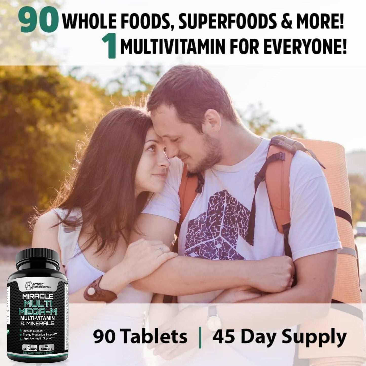 Hybrid Nutraceuticals MEGA-M Multivitamínico para hombres y mujeres...