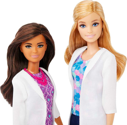 Barbie Juego de laboratorio científico con 2 muñecas, banco de labo...