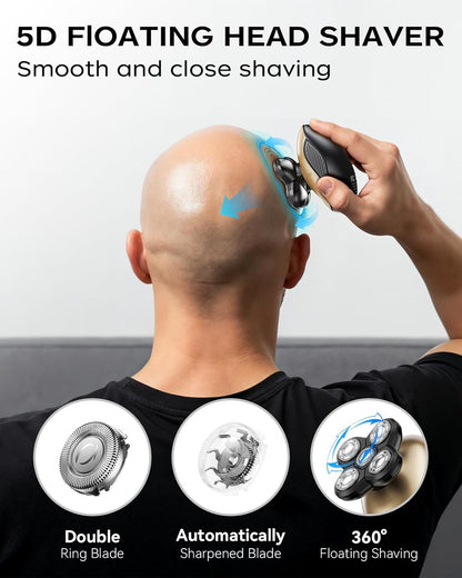 Maquina de Afeitar Eléctrica para Hombres, Afeitadora de Cabello de...