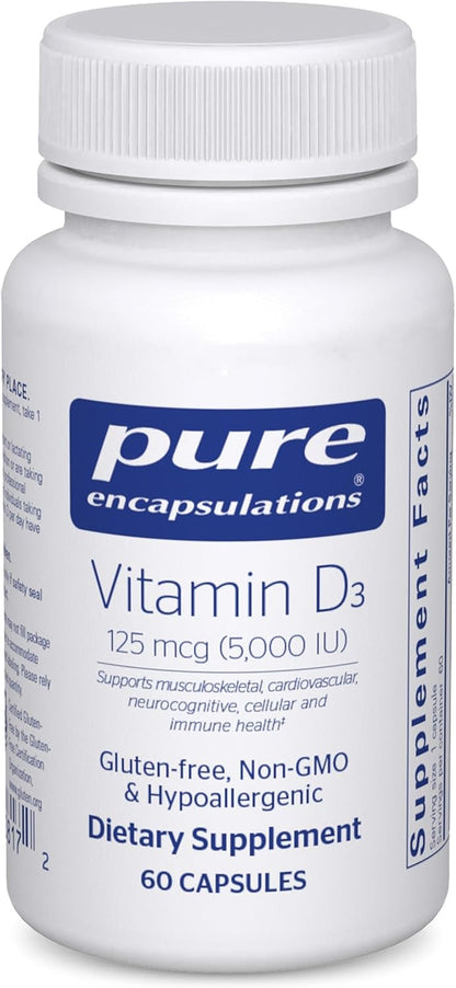 Cápsulas puras - Vitamina D3 5,000, 5000 IU, 1
