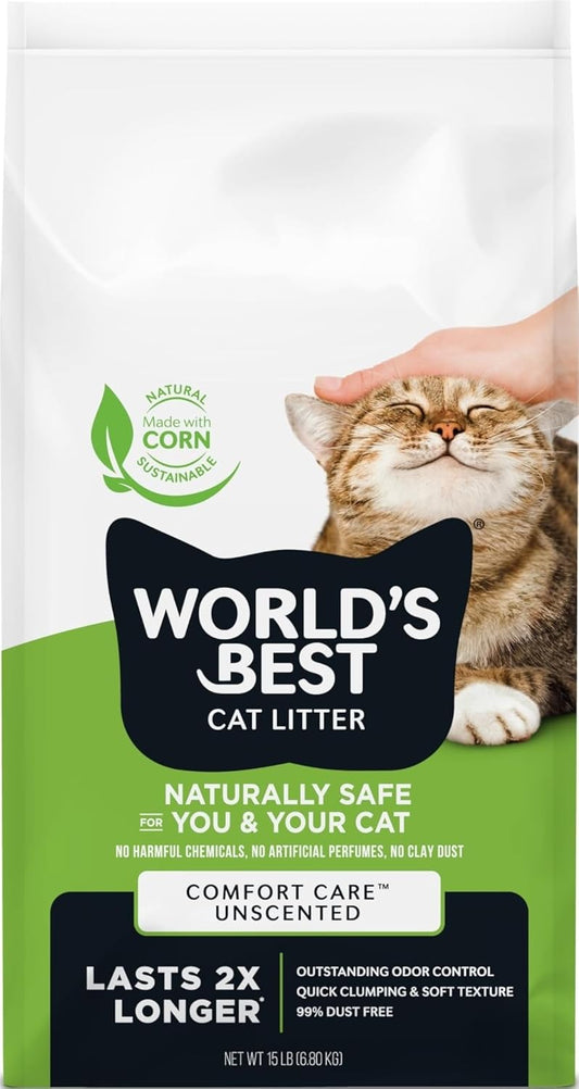 WORLD'S BEST CAT LITTER Comfort Care sin perfume de 15 libras \...