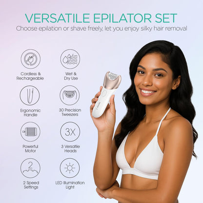 VOYOR Depiladora para mujer, depiladora 3 en 1 para mujeres, depila...