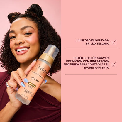Espuma para rizos SheaMoisture de coco y hibisco para control del e...