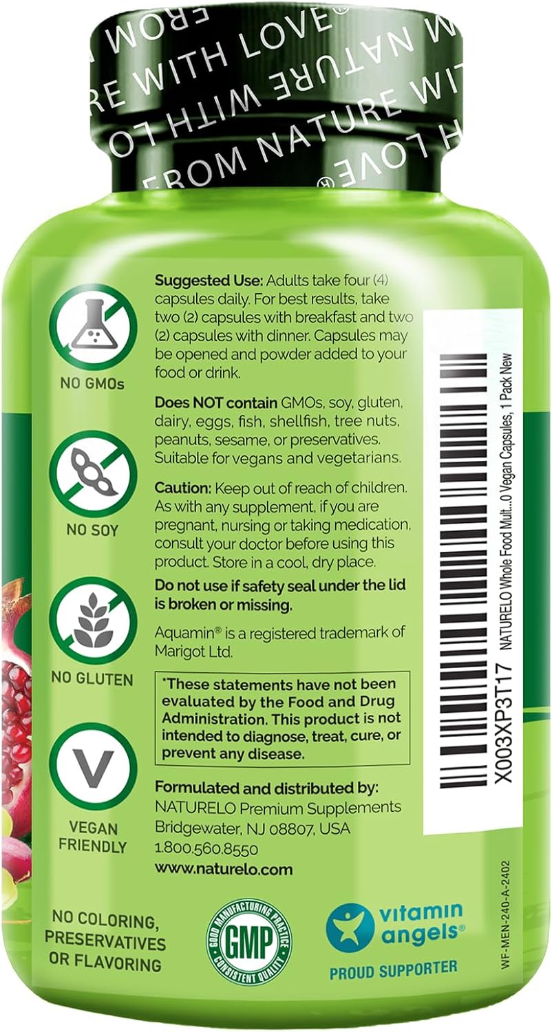 NATURELO Multivitamínicos para Hombres - Multivitamínico de Aliment...