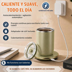 Taza de café con agitación automática, taza calentada de 10 oz con...