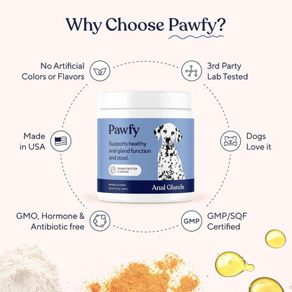 Pawfy Masticables de glándula anal para perros con mantequilla de m...