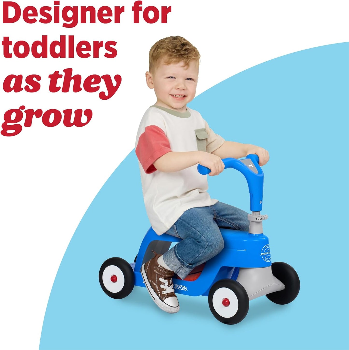 Radio Flyer Scoot 2 Scooter, azul, para niños de 1 a 4 años, juguet...
