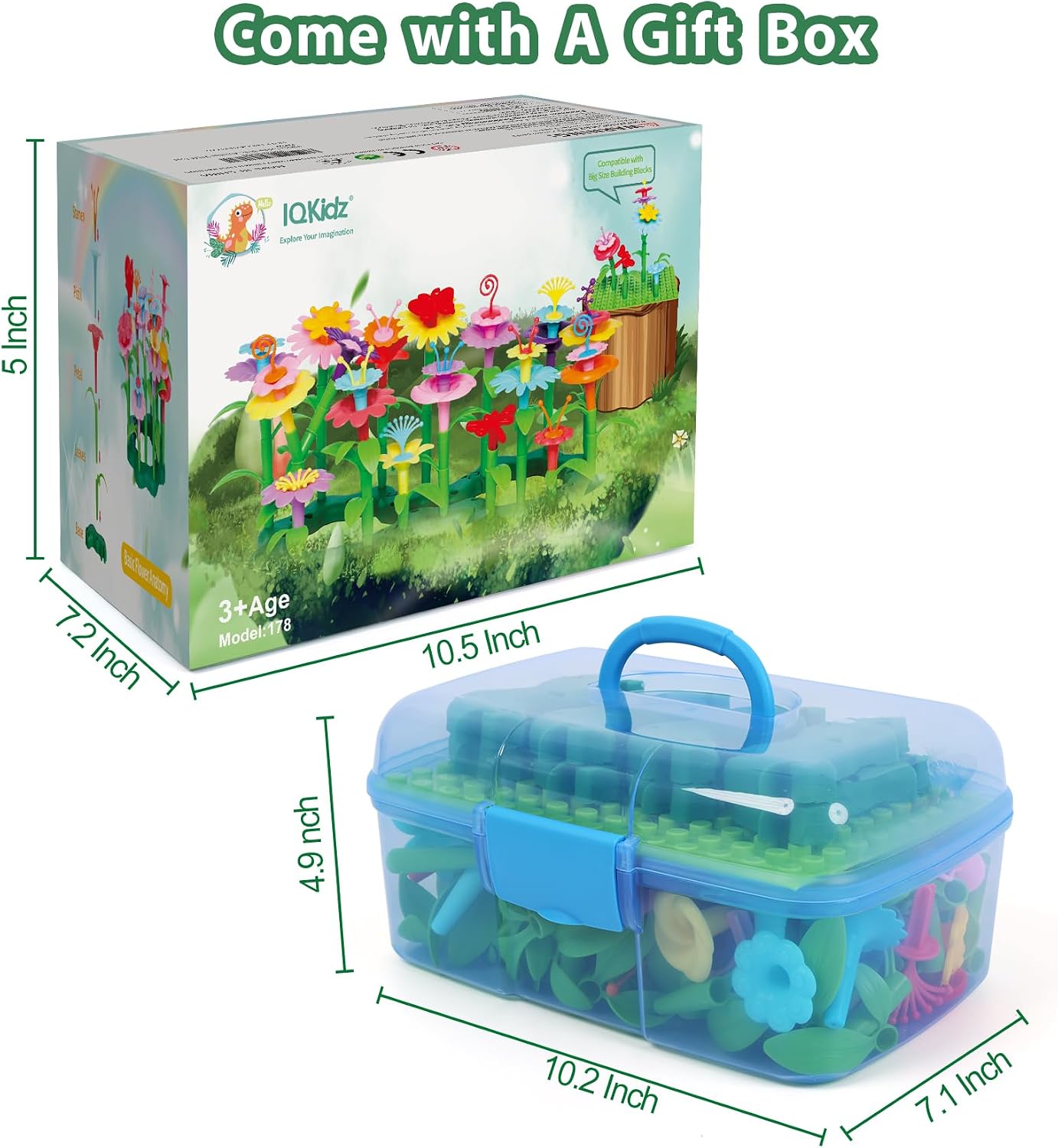 IQKidz Juguetes para niñas de 2 a 4 años de edad, construcción de j...